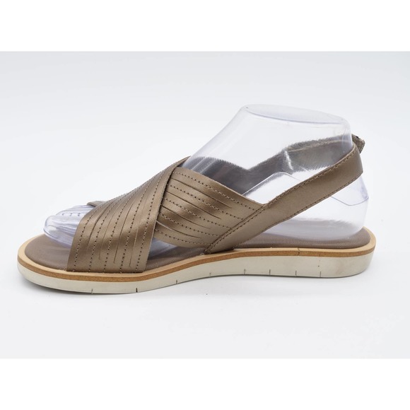 Timberland Sandals Womens 6.5 Brown Leather Strappy Slingback Open Toe Flat Heel - Picture 5 of 11